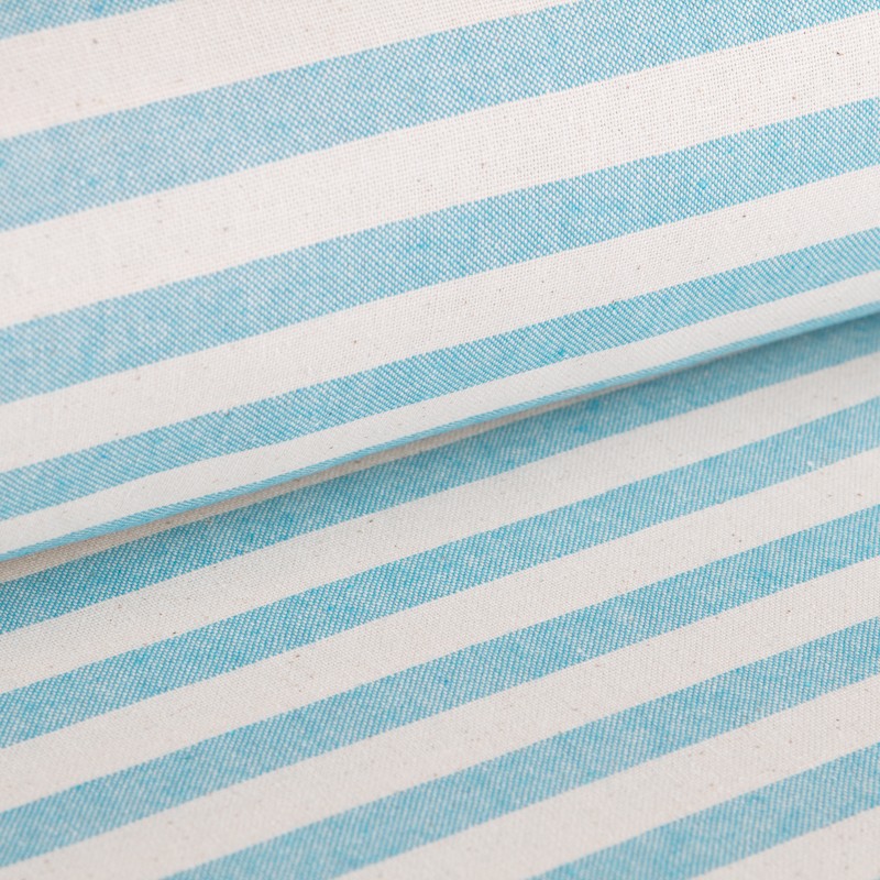 Canvas Streifen Medium Türkis - Ribes y Casals