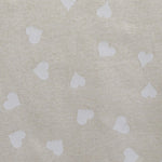 Rustikales Segeltuch Beige Herzen - Ribes y Casals