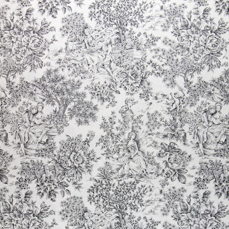 Canvas Toile de Jouy Schwarz - Ribes y Casals