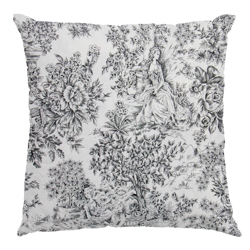Canvas Toile de Jouy Schwarz - Ribes y Casals