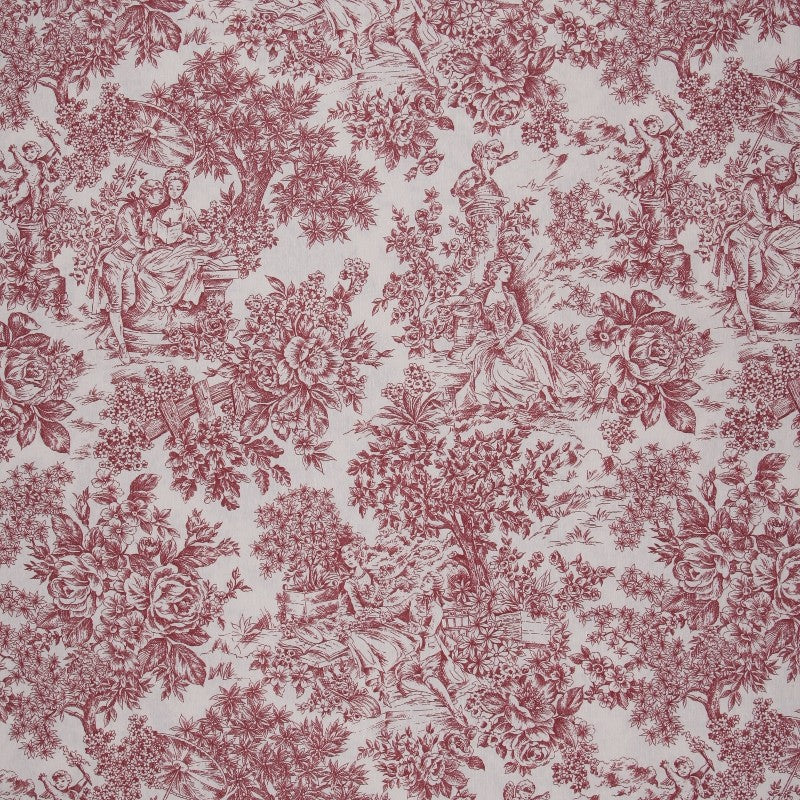 Segeltuch Toile de Jouy Rot - Ribes y Casals