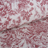 Segeltuch Toile de Jouy Rot - Ribes y Casals