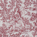 Segeltuch Toile de Jouy Rot - Ribes y Casals