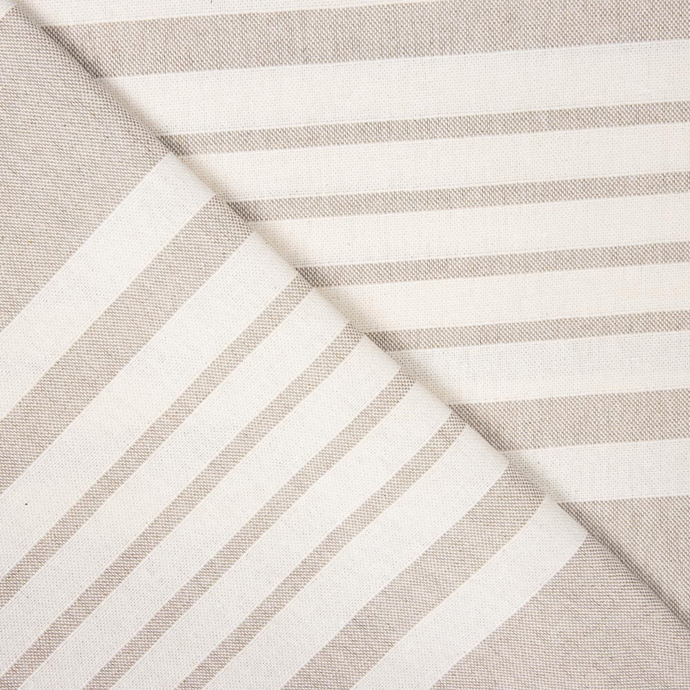 Canvas Baumwolle Baumwolle Streifen Schuss Beige - Ribes y Casals