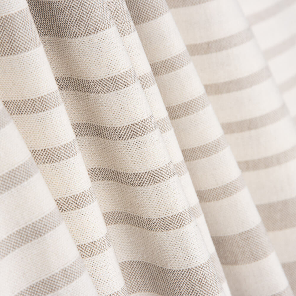 Canvas Baumwolle Baumwolle Streifen Schuss Beige - Ribes y Casals