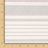 Canvas Baumwolle Baumwolle Streifen Hellgrau Schuss - Ribes y Casals