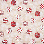 Canvas Weihnachtskugeln Ecru - Ribes y Casals