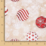 Canvas Weihnachtskugeln Ecru - Ribes y Casals