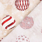 Canvas Weihnachtskugeln Ecru - Ribes y Casals