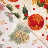 Weihnachts-Leinwandkugeln Holly Ecru - Ribes y Casals