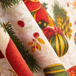 Weihnachts-Leinwandkugeln Holly Ecru - Ribes y Casals