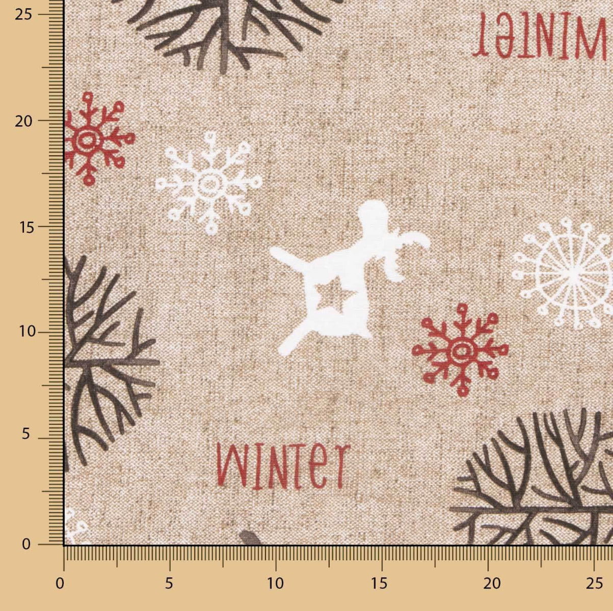 Rustikale Winter-Weihnachts-Leinwand - Ribes y Casals