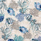 Blaue Koralle bedrucktes Segeltuch - Ribes y Casals