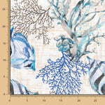 Blaue Koralle bedrucktes Segeltuch - Ribes y Casals