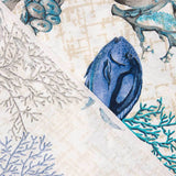Blaue Koralle bedrucktes Segeltuch - Ribes y Casals