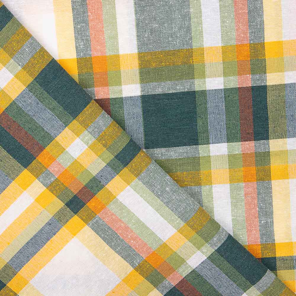 Gelb - Blaues Segeltuch Windowpane Checked Canvas - Ribes y Casals