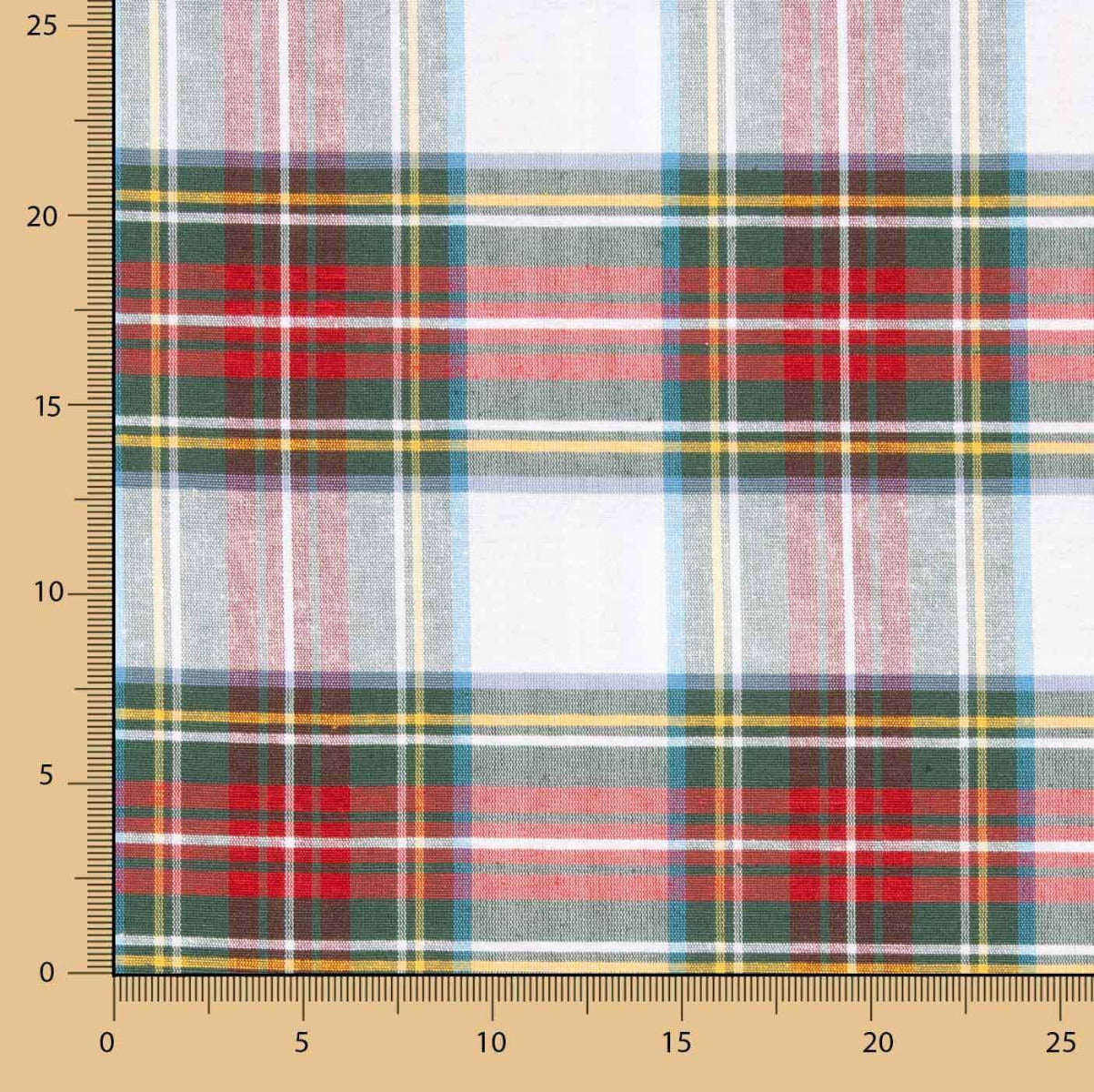 Gelb - Rotes Segeltuch Windowpane Checked Canvas - Ribes y Casals
