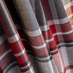 Canvas Plaid Windowpane Grau - Grena - Ribes y Casals