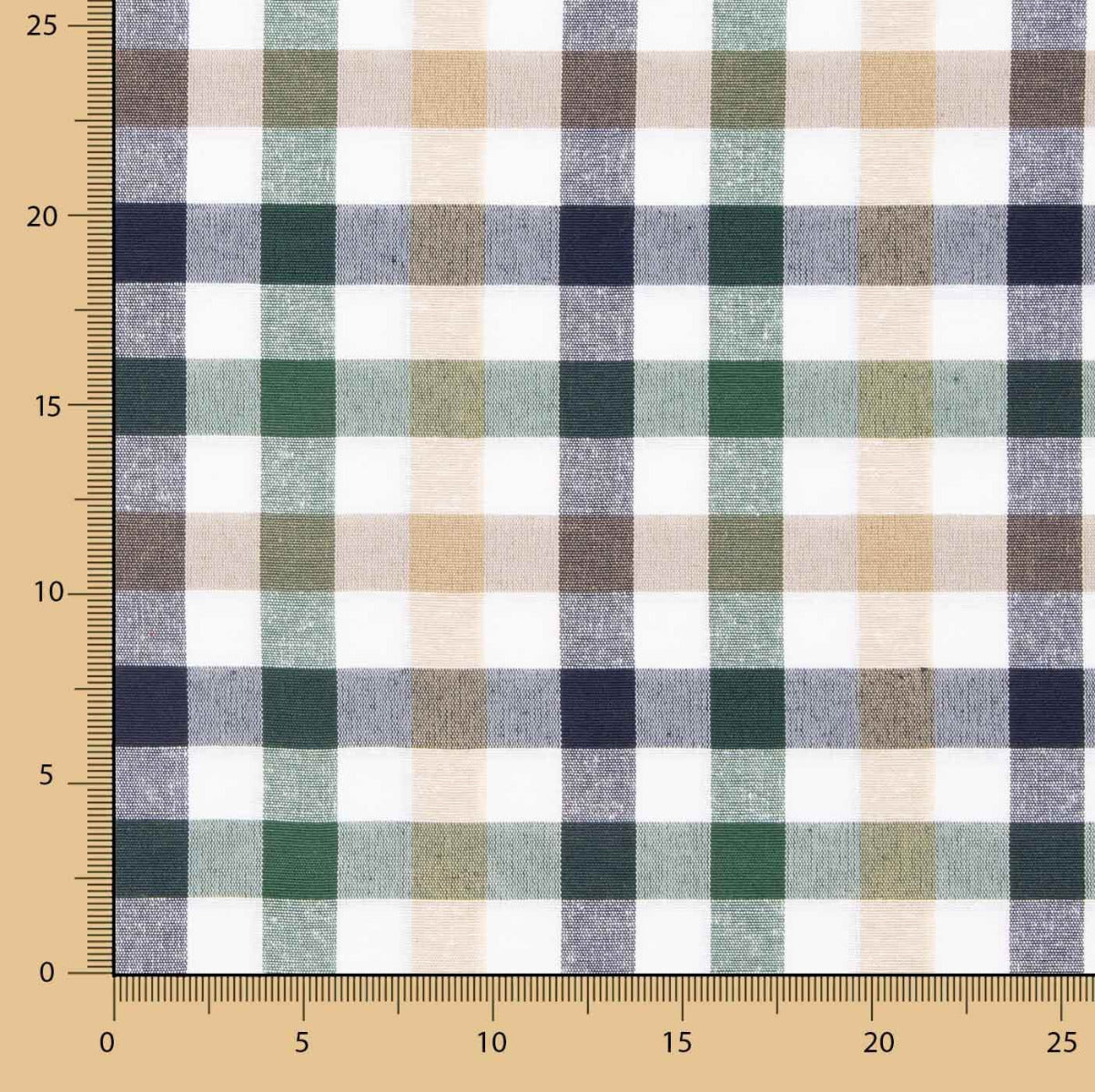 Inka Plaid Segeltuch Grün-Blau-Kamel - Ribes y Casals