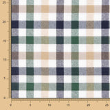 Inka Plaid Segeltuch Grün-Blau-Kamel - Ribes y Casals