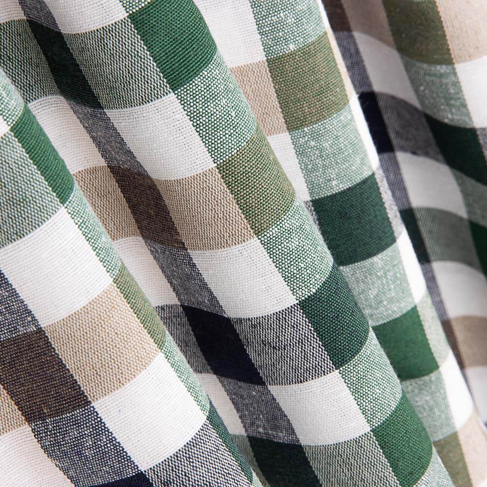 Inka Plaid Segeltuch Grün-Blau-Kamel - Ribes y Casals