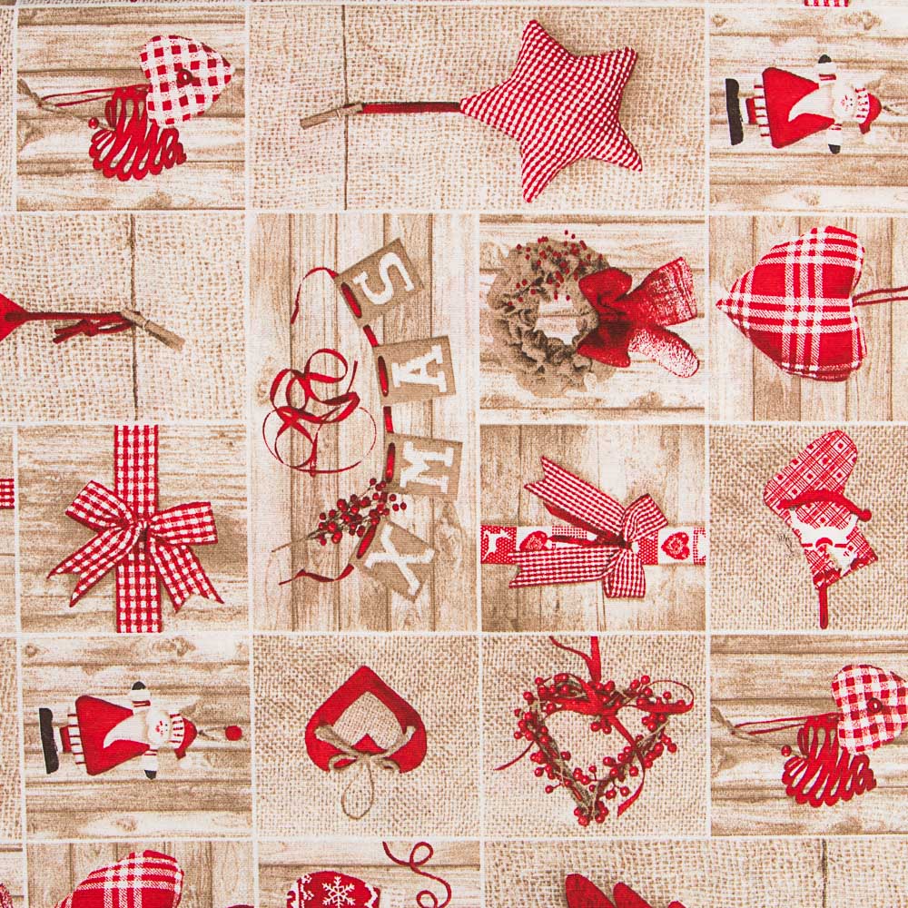 Canvas Weihnachten Holz Plaid - Ribes y Casals