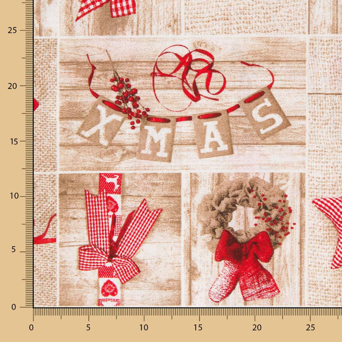 Canvas Weihnachten Holz Plaid - Ribes y Casals