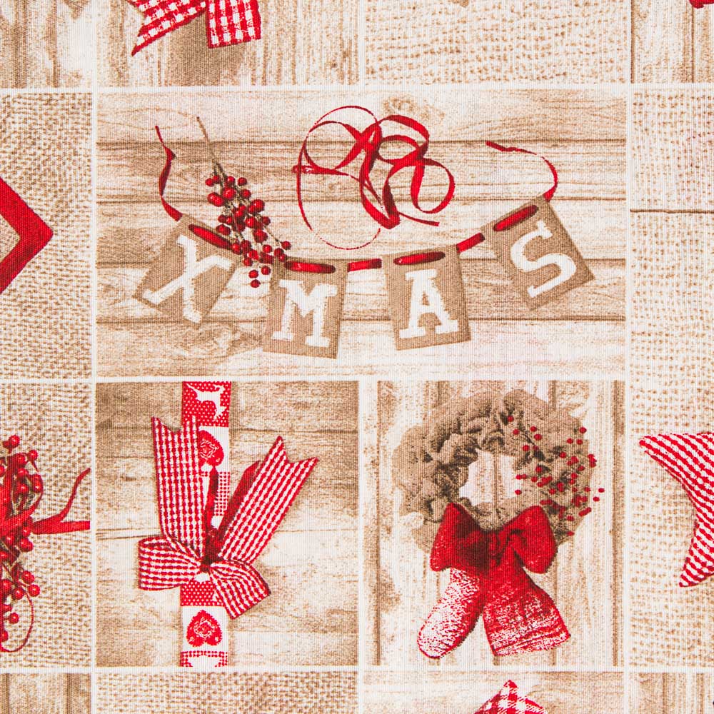 Canvas Weihnachten Holz Plaid - Ribes y Casals