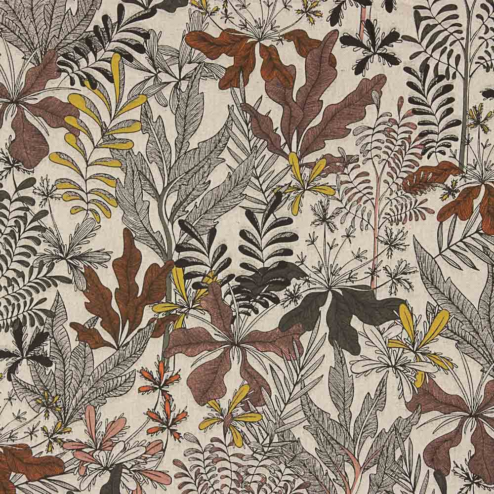 Canvas Culla Bedruckte Blume Braun - Ribes y Casals