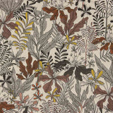 Canvas Culla Bedruckte Blume Braun - Ribes y Casals