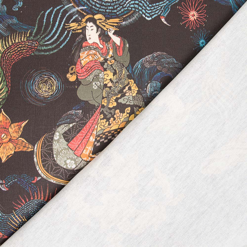 Samurai Dragon Canvas Schwarz - Ribes y Casals