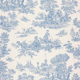 Bedrucktes Segeltuch Baumwolle Toile De Jouy Blau - Ribes y Casals