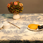 Bedrucktes Segeltuch Baumwolle Toile De Jouy Blau - Ribes y Casals
