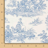 Bedrucktes Segeltuch Baumwolle Toile De Jouy Blau - Ribes y Casals