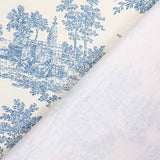 Bedrucktes Segeltuch Baumwolle Toile De Jouy Blau - Ribes y Casals