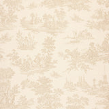 Bedrucktes Segeltuch Baumwolle Toile De Jouy Beige - Ribes y Casals
