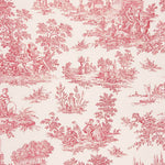 Bedrucktes Segeltuch Baumwolle Toile De Jouy Rot - Ribes y Casals