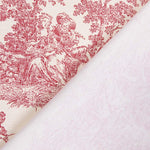 Bedrucktes Segeltuch Baumwolle Toile De Jouy Rot - Ribes y Casals