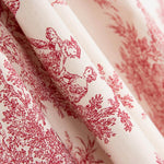 Bedrucktes Segeltuch Baumwolle Toile De Jouy Rot - Ribes y Casals