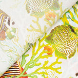 Bedrucktes Segeltuch Aqua Gelb - Ribes y Casals