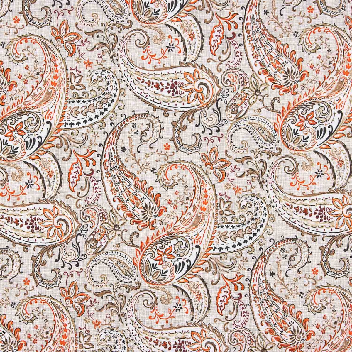 Bedrucktes Kaschmirsegeltuch Beige Orange - Ribes y Casals