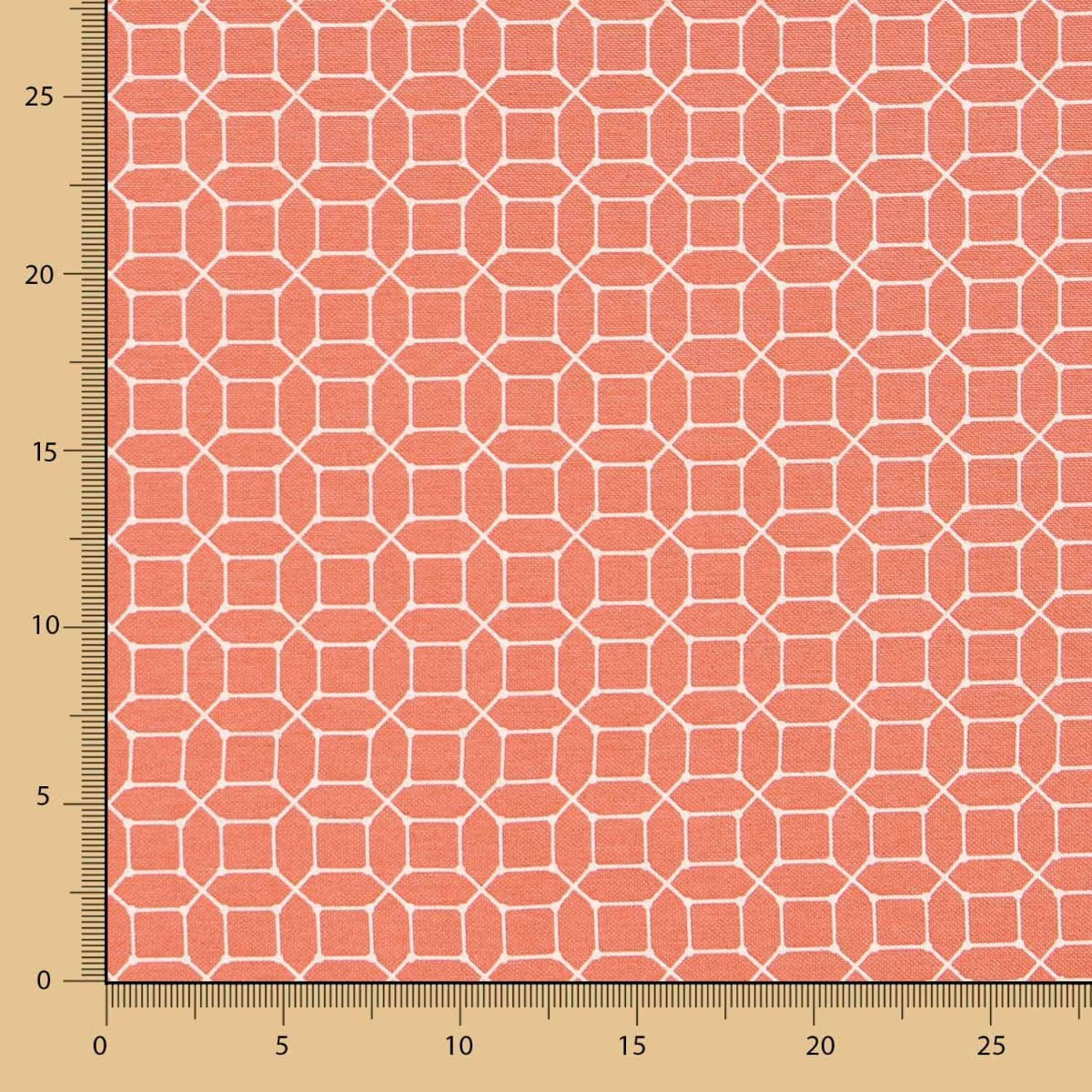 Koralle Geometrisch bedrucktes Segeltuch - Ribes y Casals
