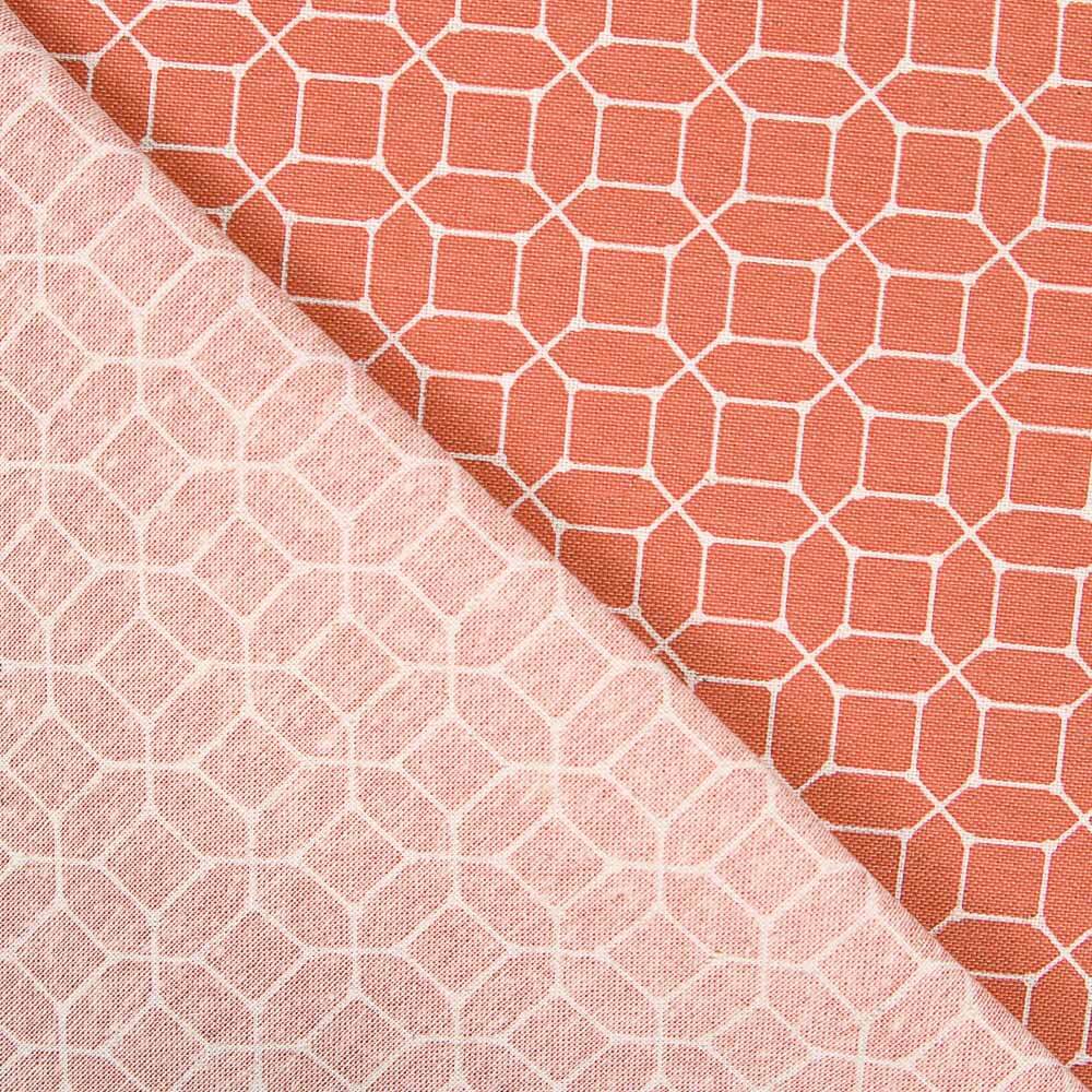 Koralle Geometrisch bedrucktes Segeltuch - Ribes y Casals