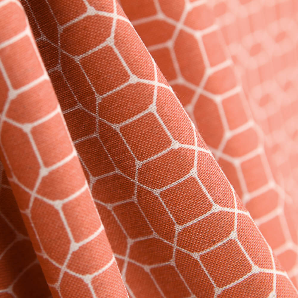 Koralle Geometrisch bedrucktes Segeltuch - Ribes y Casals