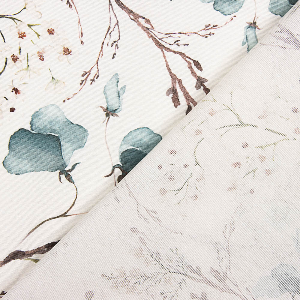 Bedrucktes Segeltuch Hanami Aquarell Grau - Ribes y Casals