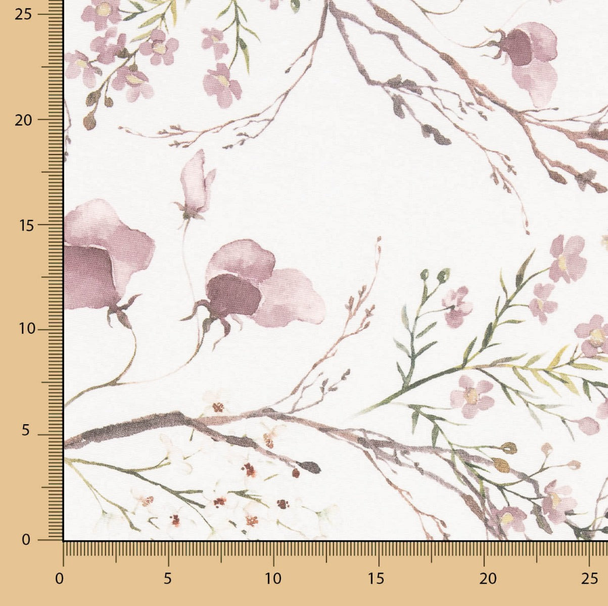 Bedrucktes Segeltuch Hanami Aquarell Rosa - Ribes y Casals