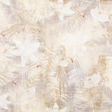 Bedrucktes Segeltuch Leaves Beige - Ribes y Casals