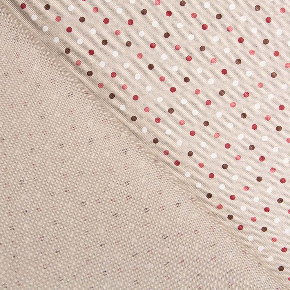Bedruckte Leinwand mit rustikalen Polka Dots - Ribes y Casals