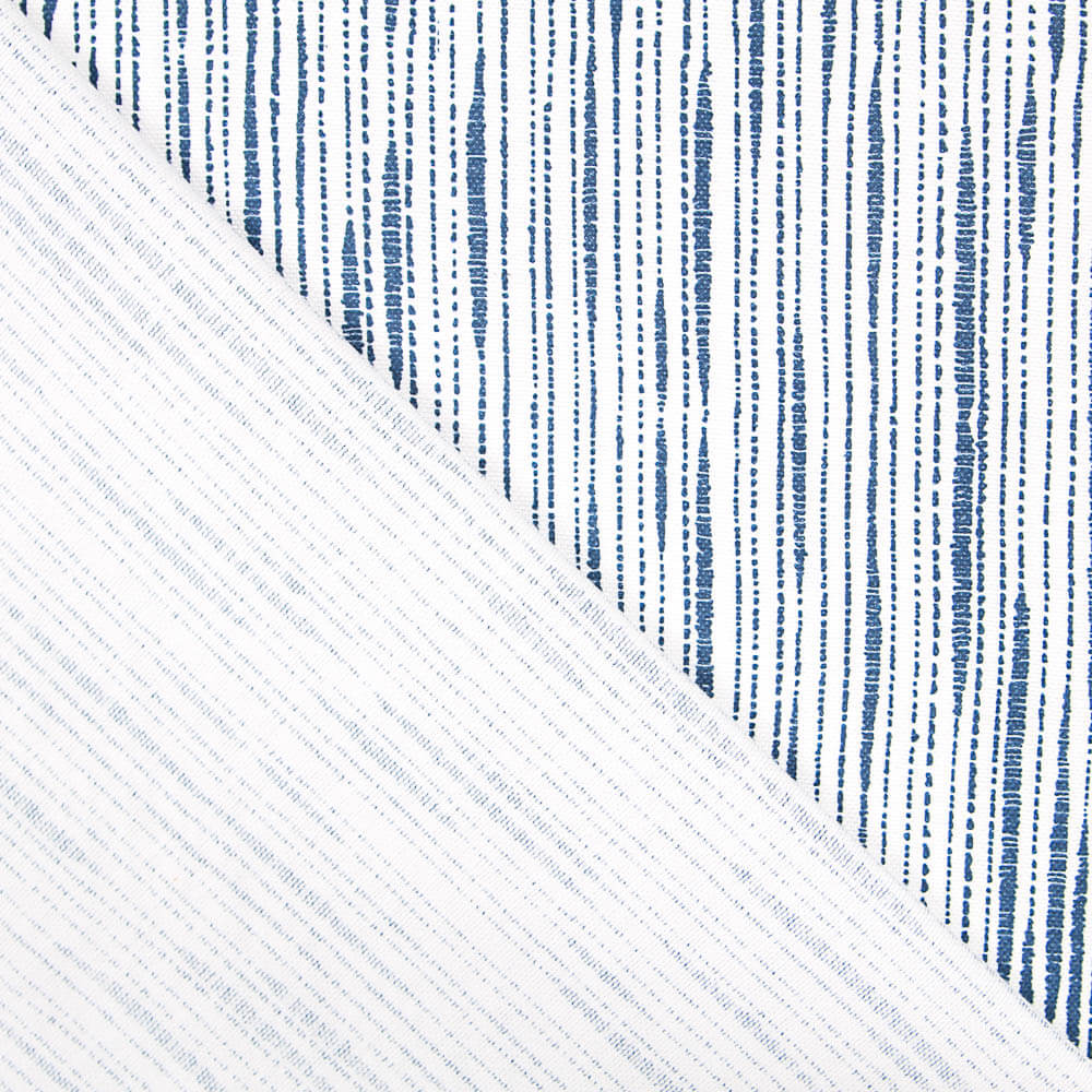 Bedrucktes Segeltuch Multi Stripe Blau - Ribes y Casals
