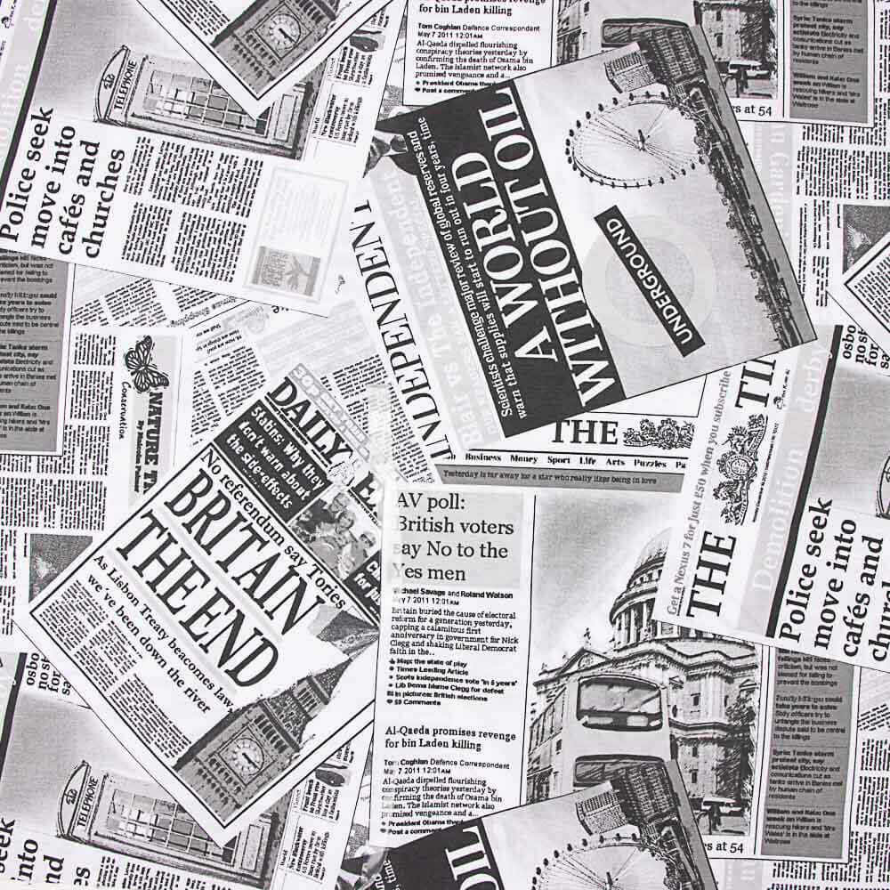 Zeitung bedruckte Leinwand - Ribes y Casals
